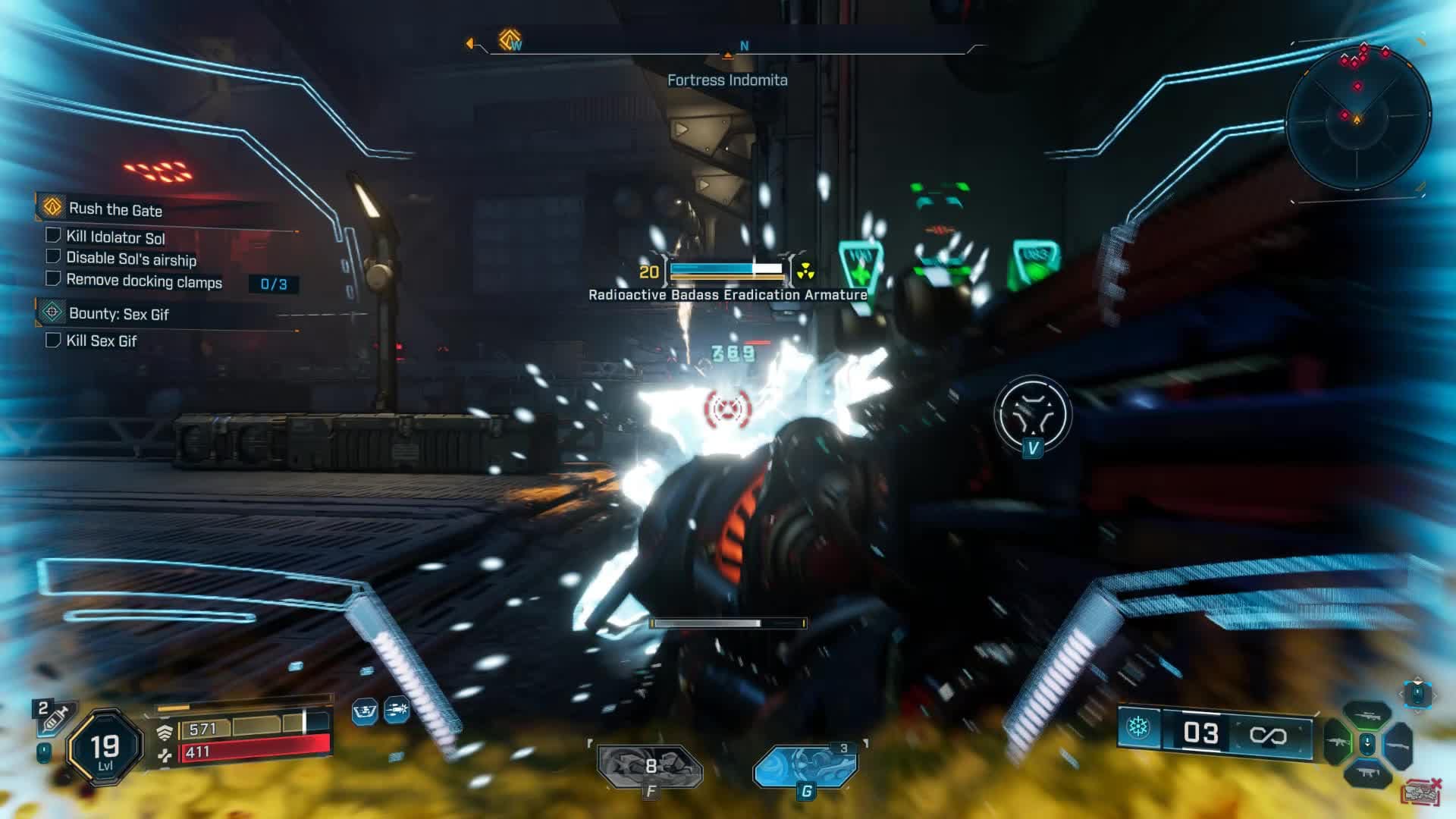 Borderlands 4 screenshot of ordnance being used.