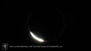 The total solar eclipse of 2019 as seen from La Silla Observatory in Chile.