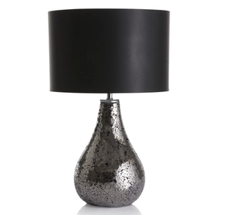 Best table lamp for a bit of glam: Wilko Mosaic Table Lamp Black