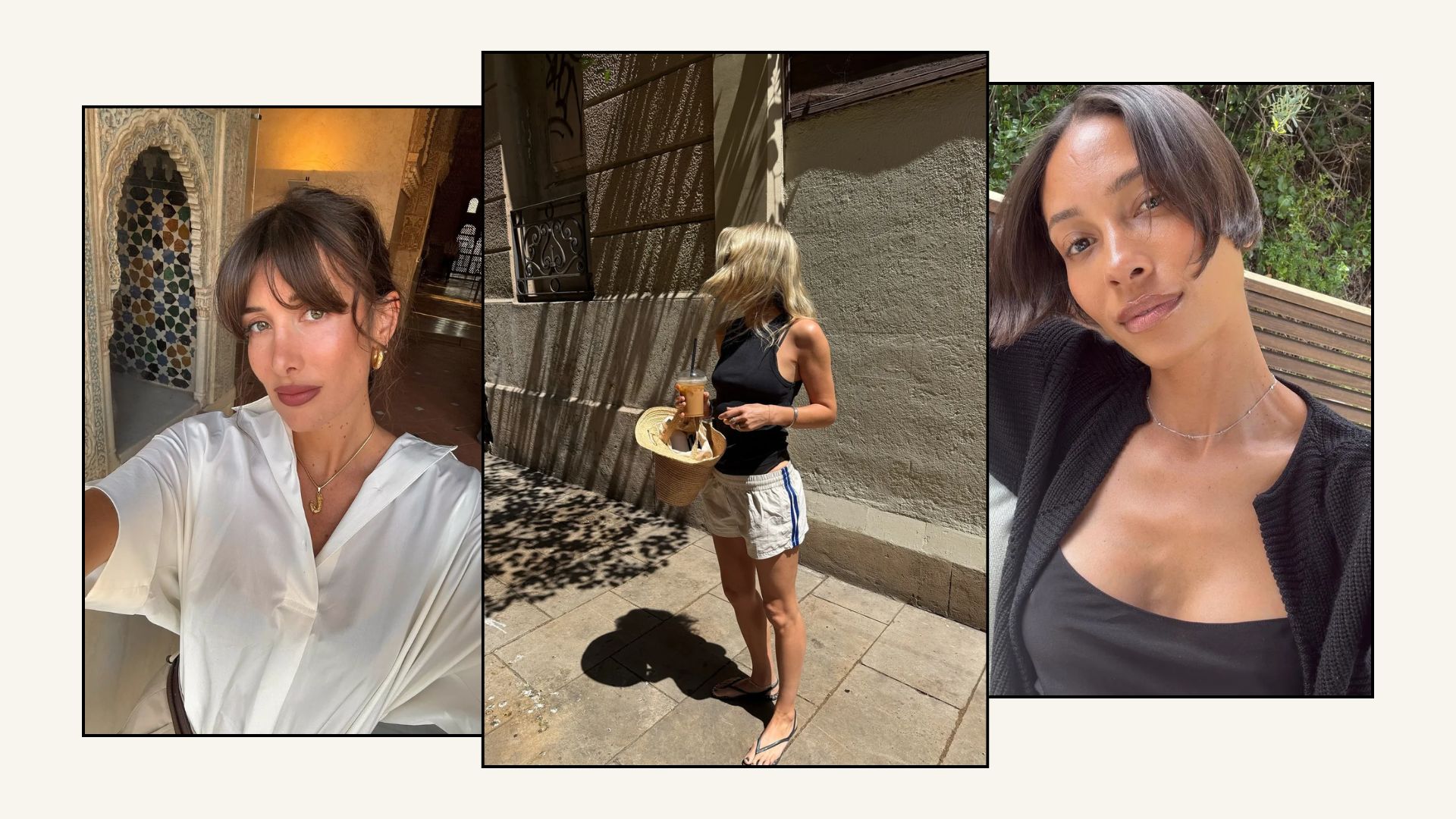 A collage of summer hair trends
