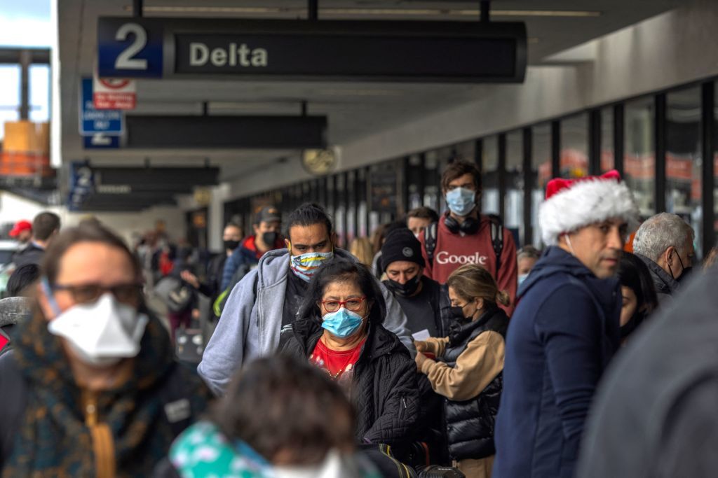 Christmas travelers