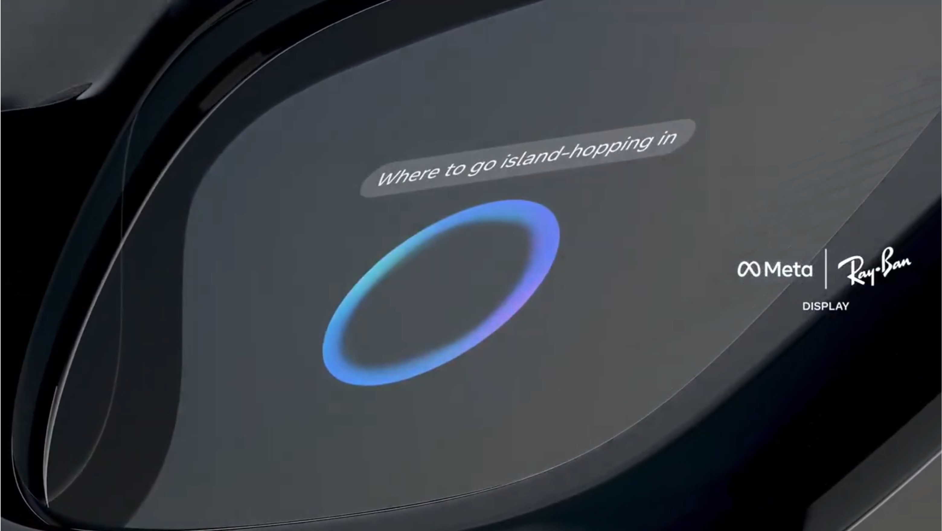 A leak of Ray-Ban Meta Display smart glasses display embedded in the lens