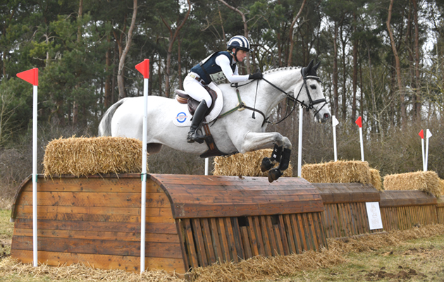 Caroline Powell and Up Up And Away, who finished in the top 20 at Pau last year on his four-star debut