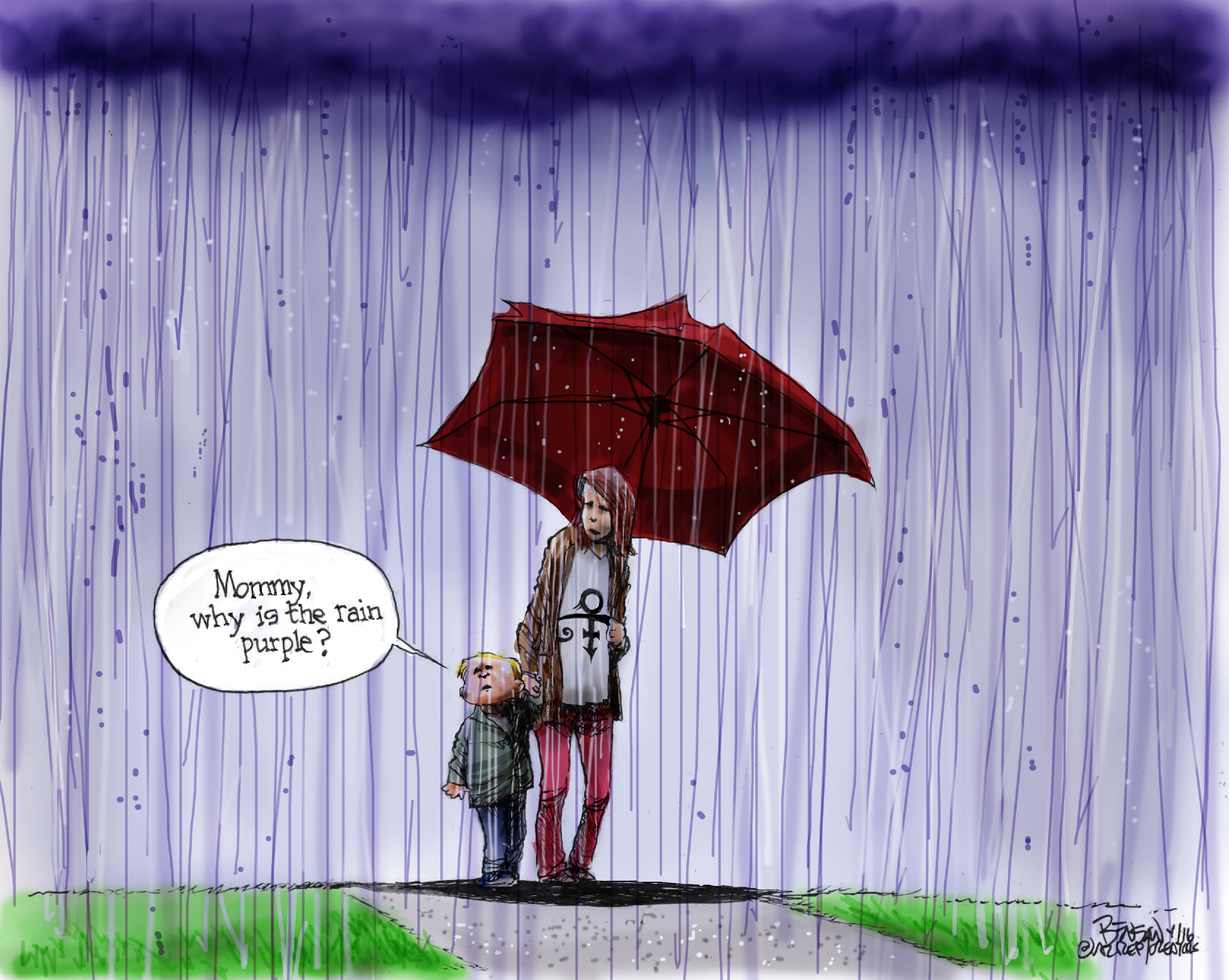 prince purple rain cartoon