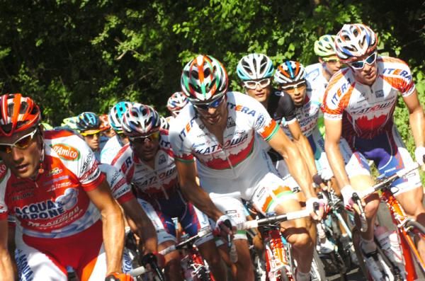 Katusha moved to the front on the only climb of the day