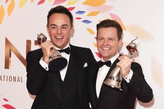 The National Television Awards: Ant and Dec posing with their Best Presenter awards