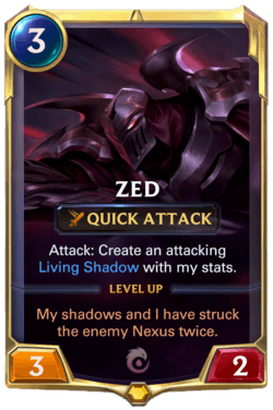 Zed Champion Card