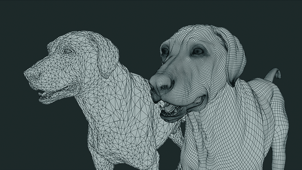 A dog made in a 3D app