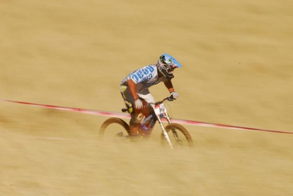 Chris Kovarik was a picture of strength and speed on the downhill track.