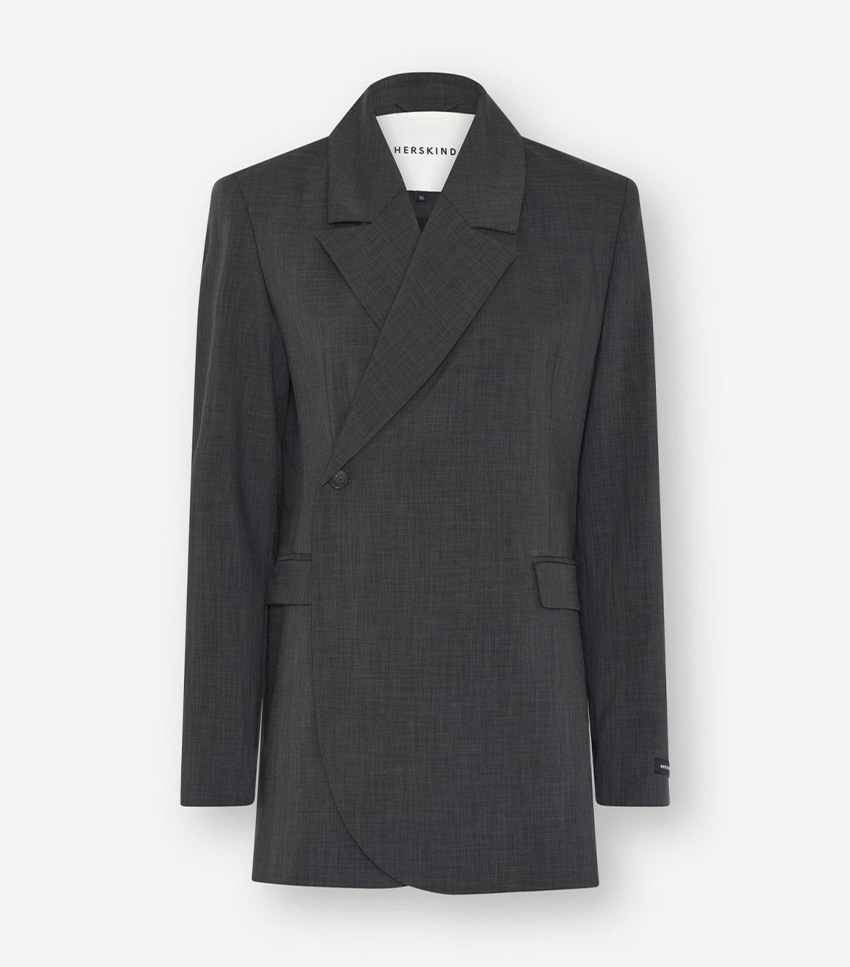 gray tailored blazer