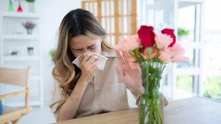 Woman allergic to flowers