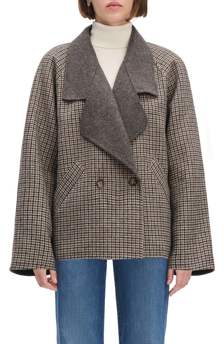 The Cameron Houndstooth Wool Blend Coat