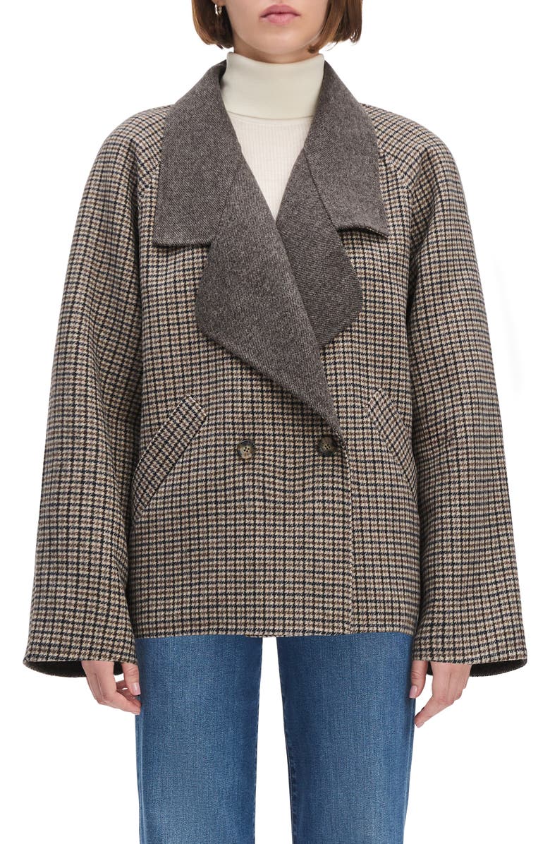The Cameron Houndstooth Wool Blend Coat