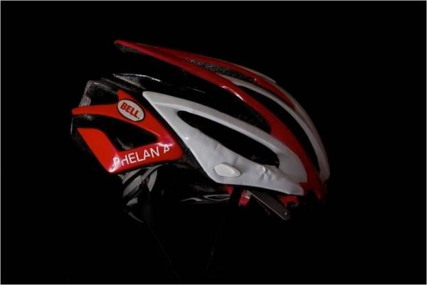 The indent in Adam Phelan's helmet is evident for all to see