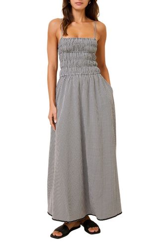 The Delta Gingham Cotton Maxi Sundress