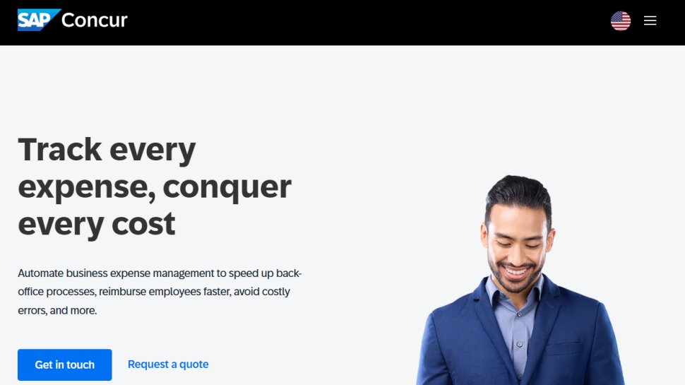Concur website screenshot (October 2025).