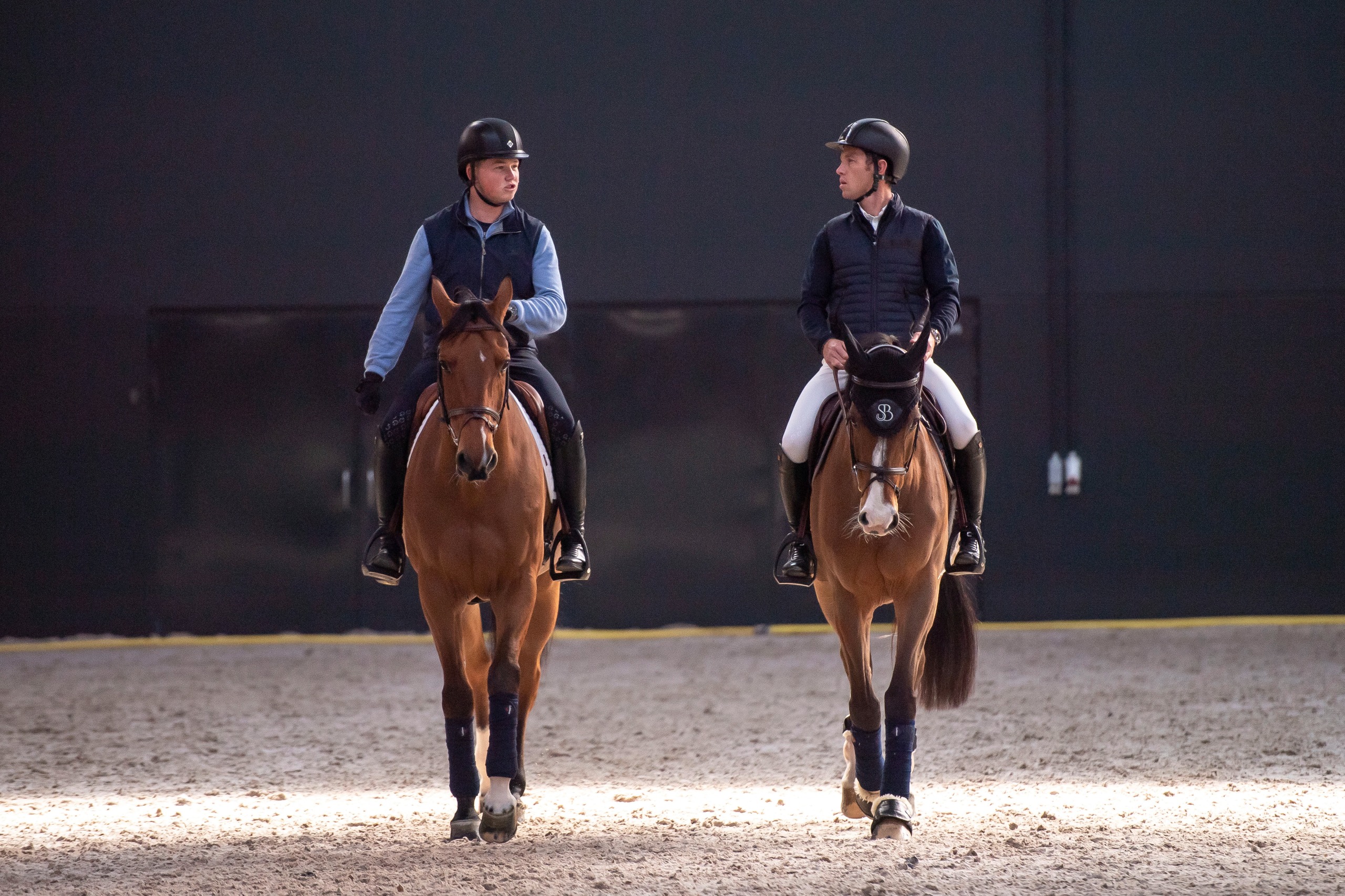 Harry Charles and Scott Brash on horseback