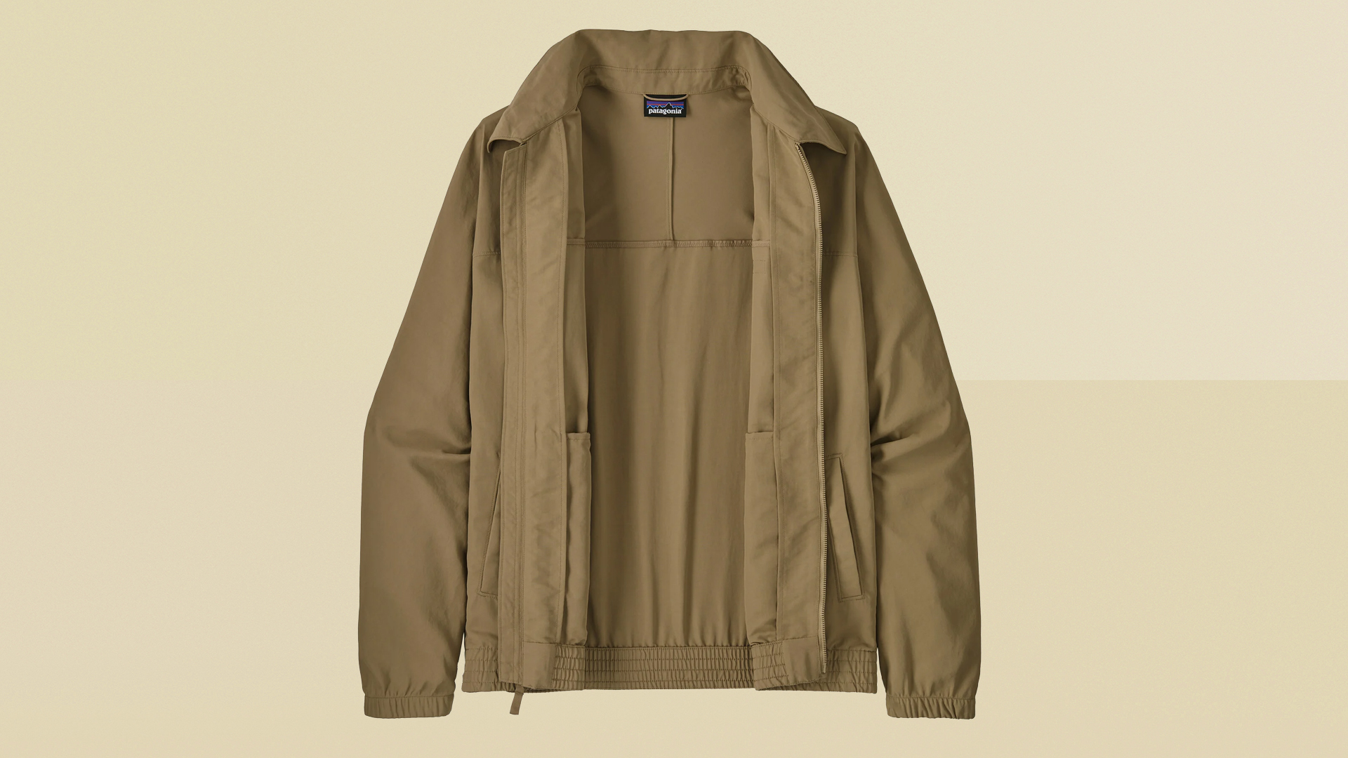 Patagonia jacket on coloured background