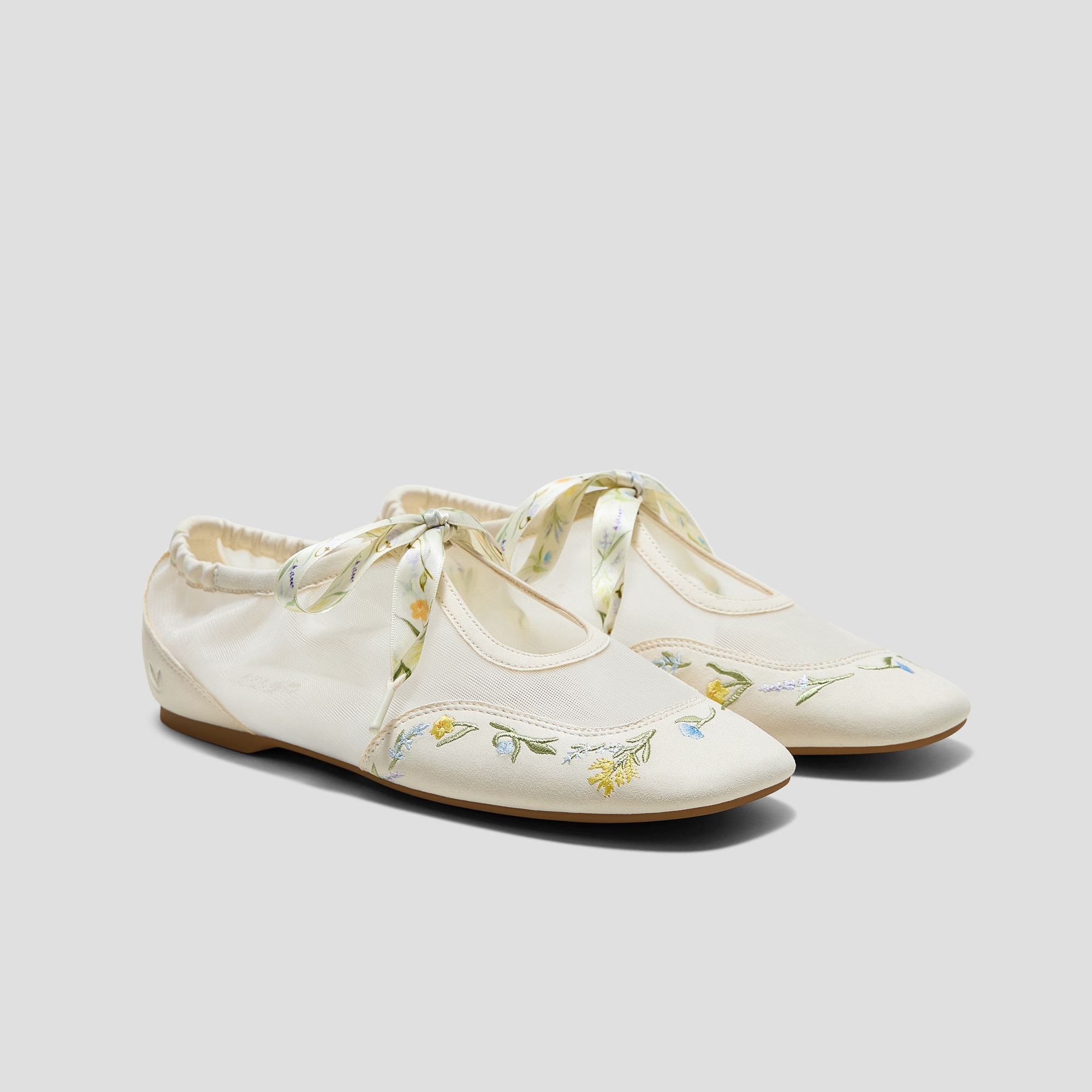 Healing Garden | Square-Toe Organza Sneakerinas (ciara) - Us Size 5
