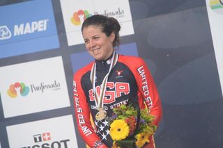 Evelyn Stevens (USA) on the podium