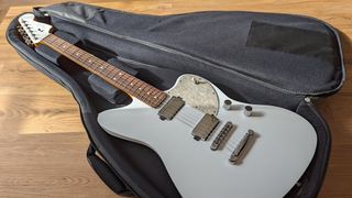 Fender F1225 Electric Guitar Gig Bag review: Our offset guitar inside the Fender gig bag