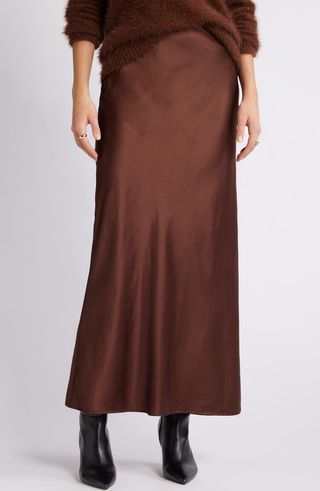 Bias Cut Maxi Skirt