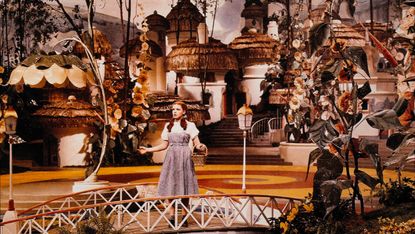 Judy Garland, on-set of the Film, "The Wizard of Oz", 1939.