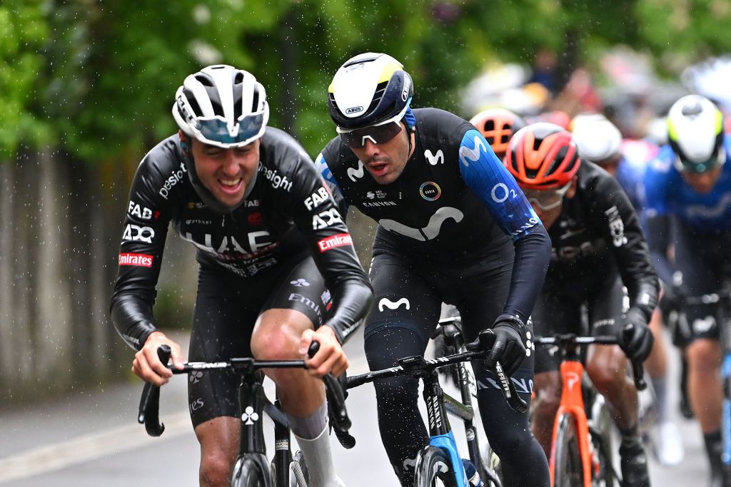 VERNIER SWITZERLAND APRIL 28 Alex Aranburu of Spain and Movistar Team competes during the 77th Tour De Romandie 2024 Stage 5 a 1508km stage from Vernier to Vernier UCIWT on April 28 2024 in Vernier Switzerland Photo by Luc ClaessenGetty Images