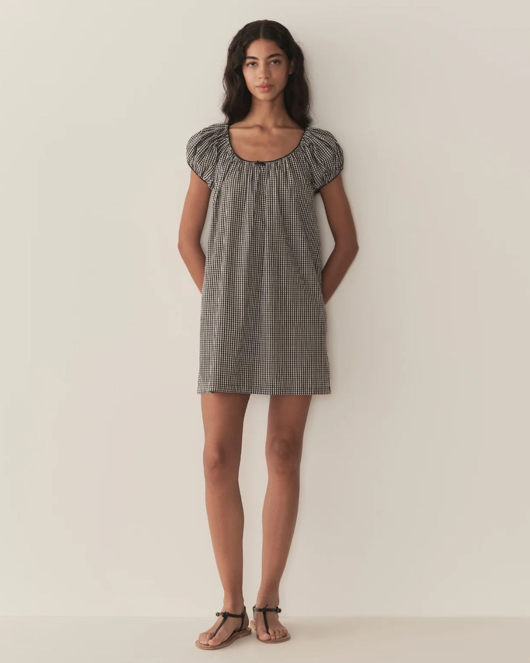 Julia Dress -- Noir La Maddalena Gingham
