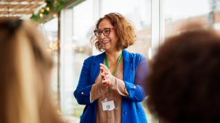 Woman doing talk