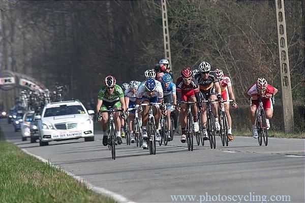 The large breakaway in Nokere Koerse