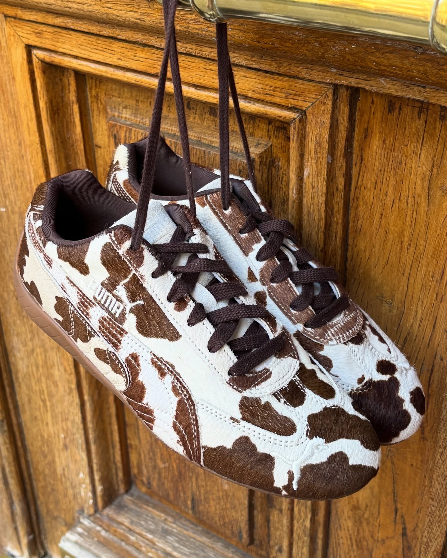 Image of Puma speedcat trainers in cow print