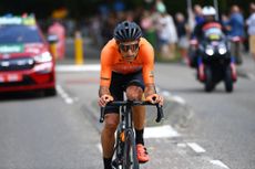 UTRECHT NETHERLANDS AUGUST 20 Luis ngel Mat Mardones of Spain and Team Euskaltel Euskadi competes in the breakaway during the 77th Tour of Spain 2022 Stage 2 a 1751km stage from sHertogenbosch to Utrecht LaVuelta22 WorldTour on August 20 2022 in Utrecht Netherlands Photo by Tim de WaeleGetty Images