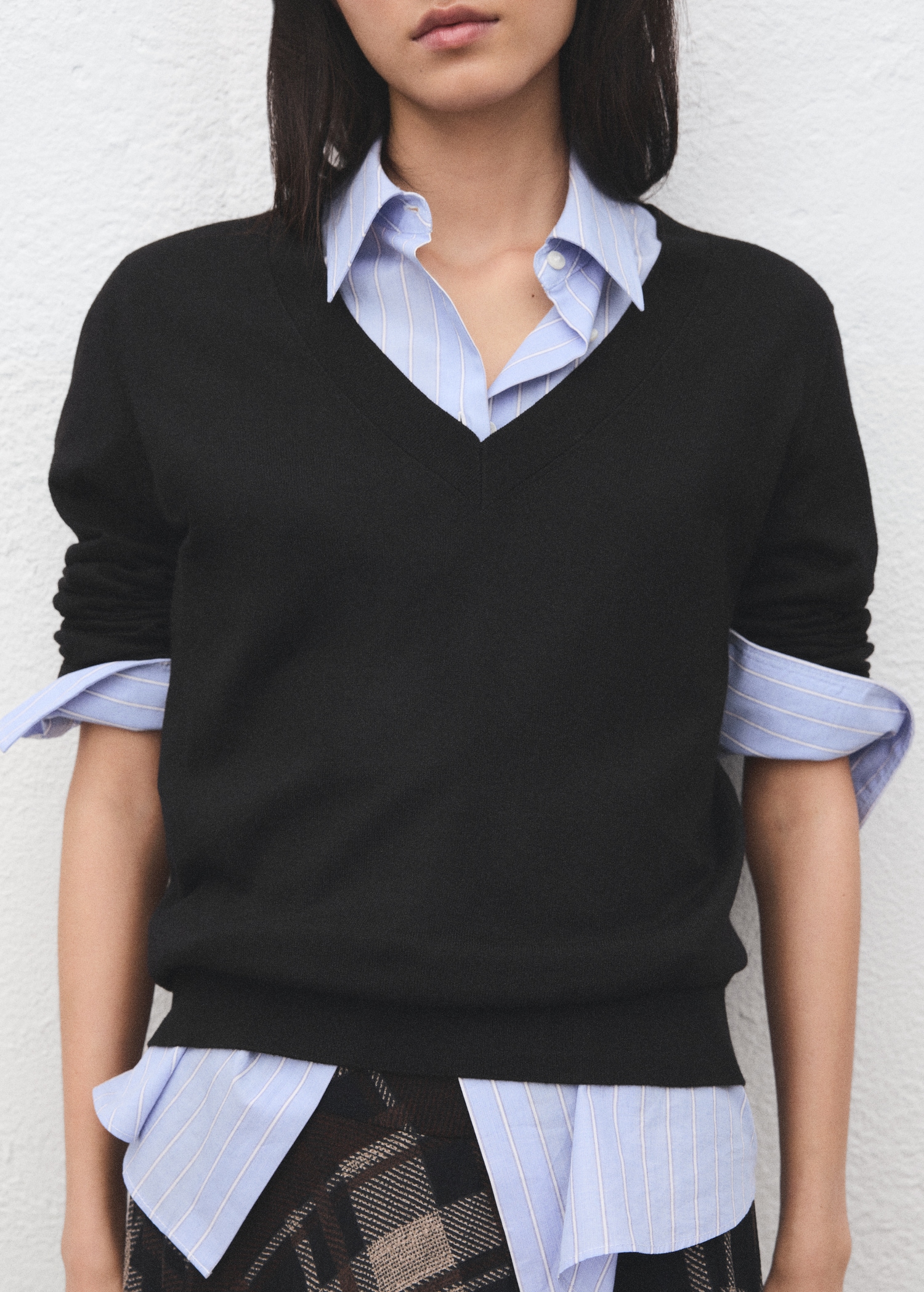 V-Neck Knit Sweater - Women | Mango United Kingdom