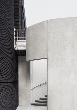 Concrete circular staircase