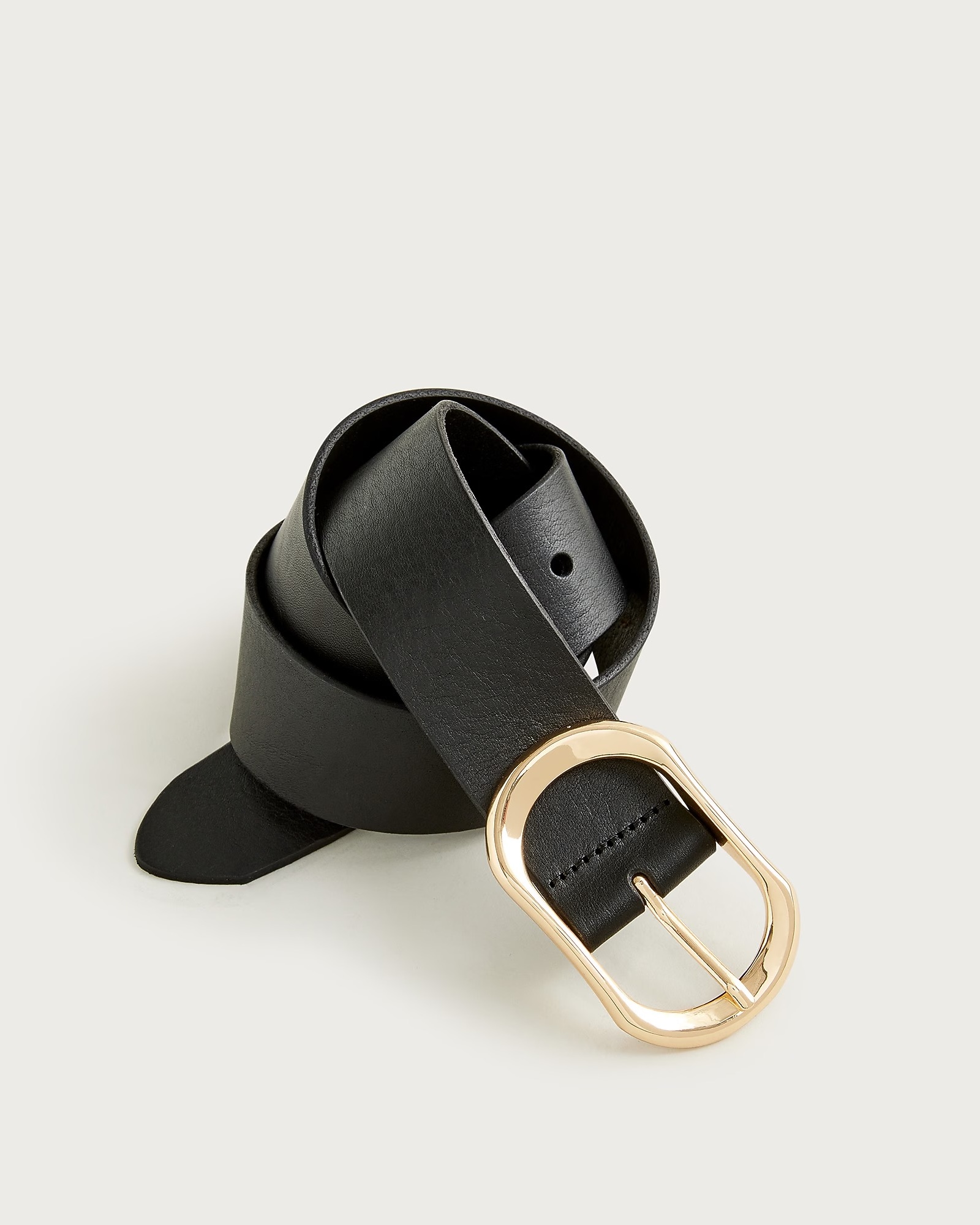 J.Crew, Oval Buckle Belt in Italian Leather