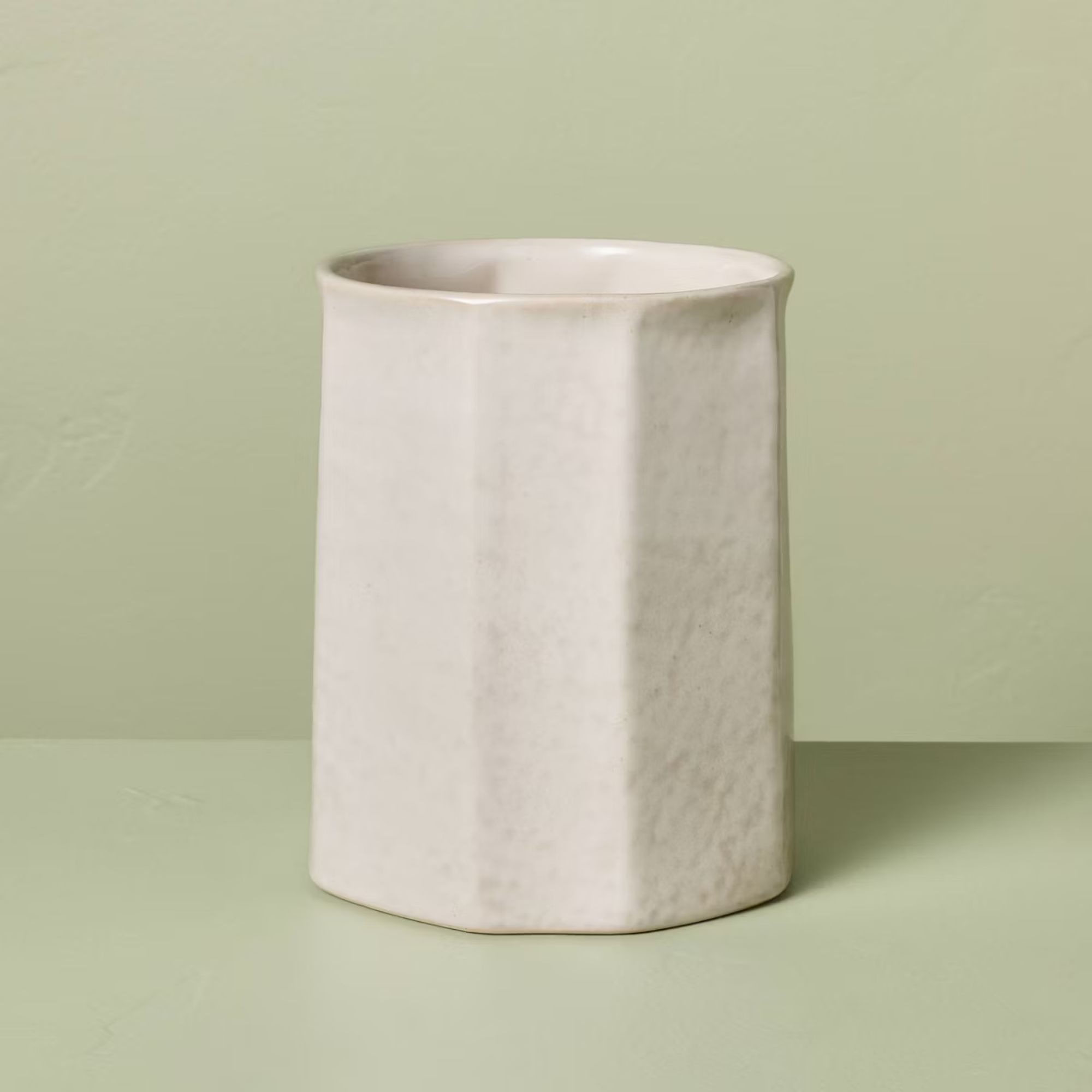 Stoneware Utensil Holder Sour Cream - Hearth &amp;amp; Hand&amp;trade; with Magnolia