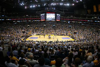 A file photo showing Staples Center.