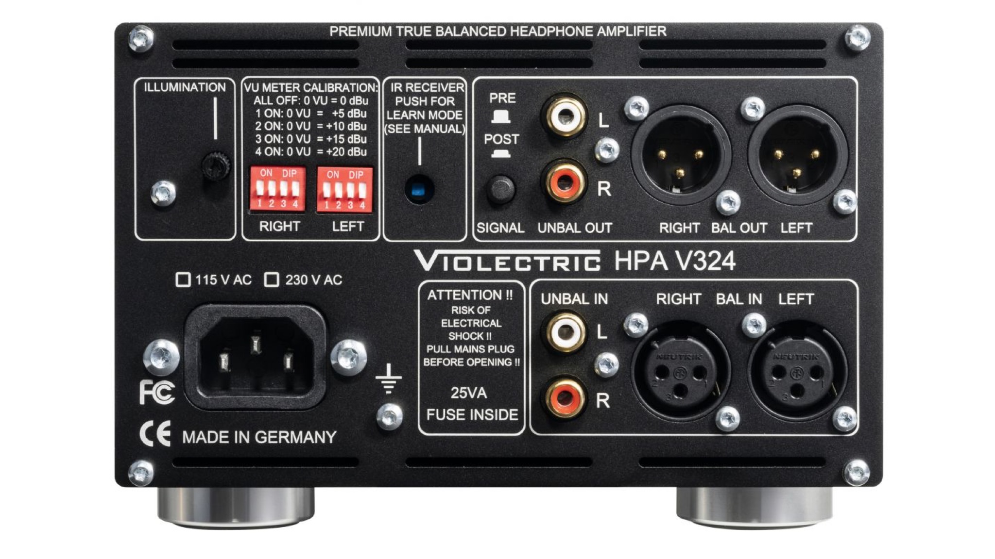 Violectric HPA V324 shot from the rear against a white background