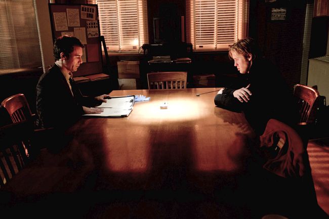 Eric McCormack as Joe Sullivan (left) and Matt Barr as Chris Porco star in the Lifetime Original Movie &#039;Romeo Killer: The Chris Porco Story&#039;.