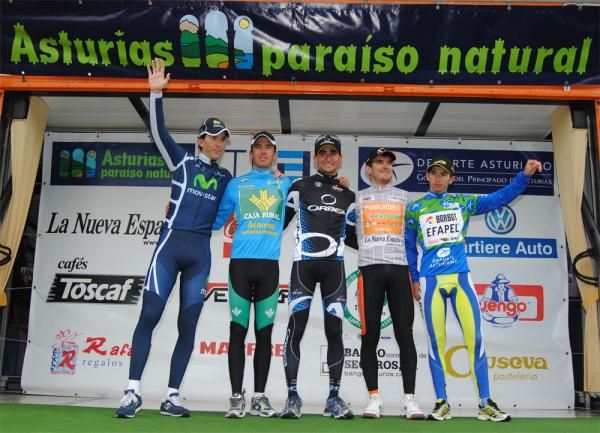 The leaders on the podium
