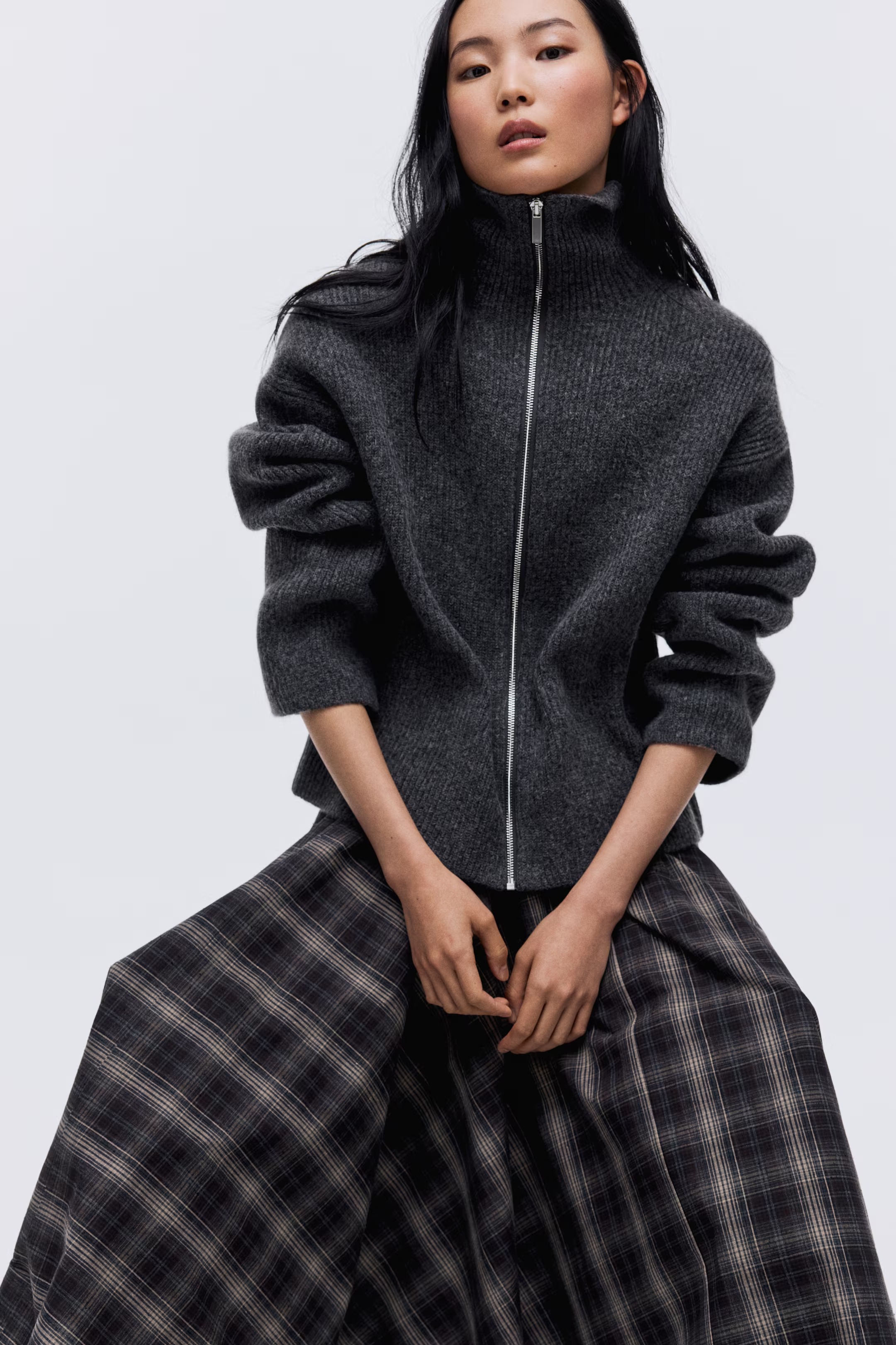 H&amp;amp;M, Cardigan with Zipper