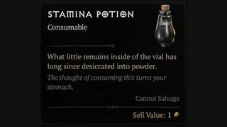 Stamina Potion dropped by Cows in Diablo 4