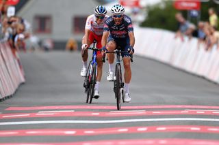 Philipp Walsleben gets the measure of Niki Terpstra on the final Arctic Race of Norway stage