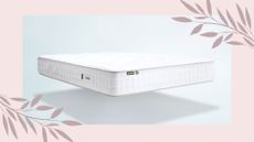 Simba mattress with pink border and leaves 