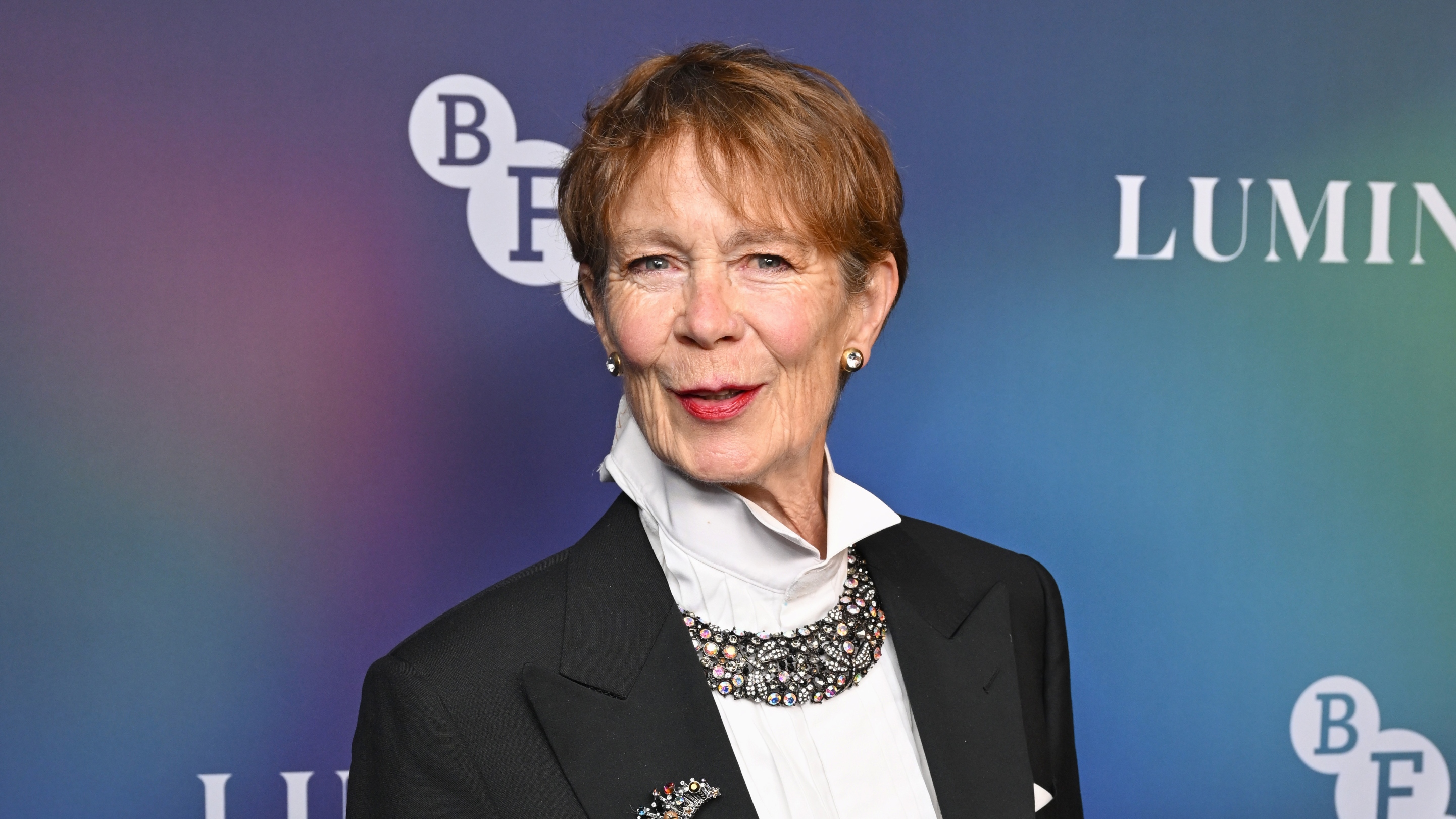 Celia Imrie attends the BFI London Film Festival Luminous Gala 2024 at The Roundhouse on October 01, 2024
