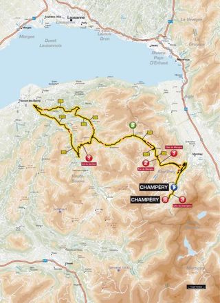 2013 Critérium du Dauphiné stage 1 map