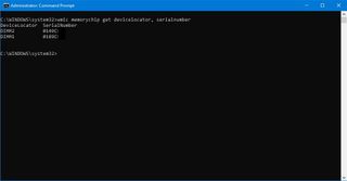 Windows 10 RAM serial number command
