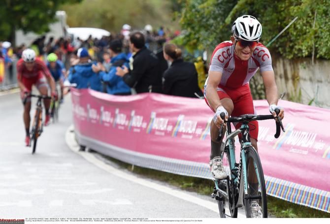 Michal Kwiatkowski (Poland) strikes for home at the Worlds