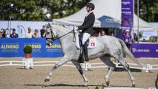 Tobias Thorning Joergensen riding Jolene Hill in the World Para Dressage Championships in Herning